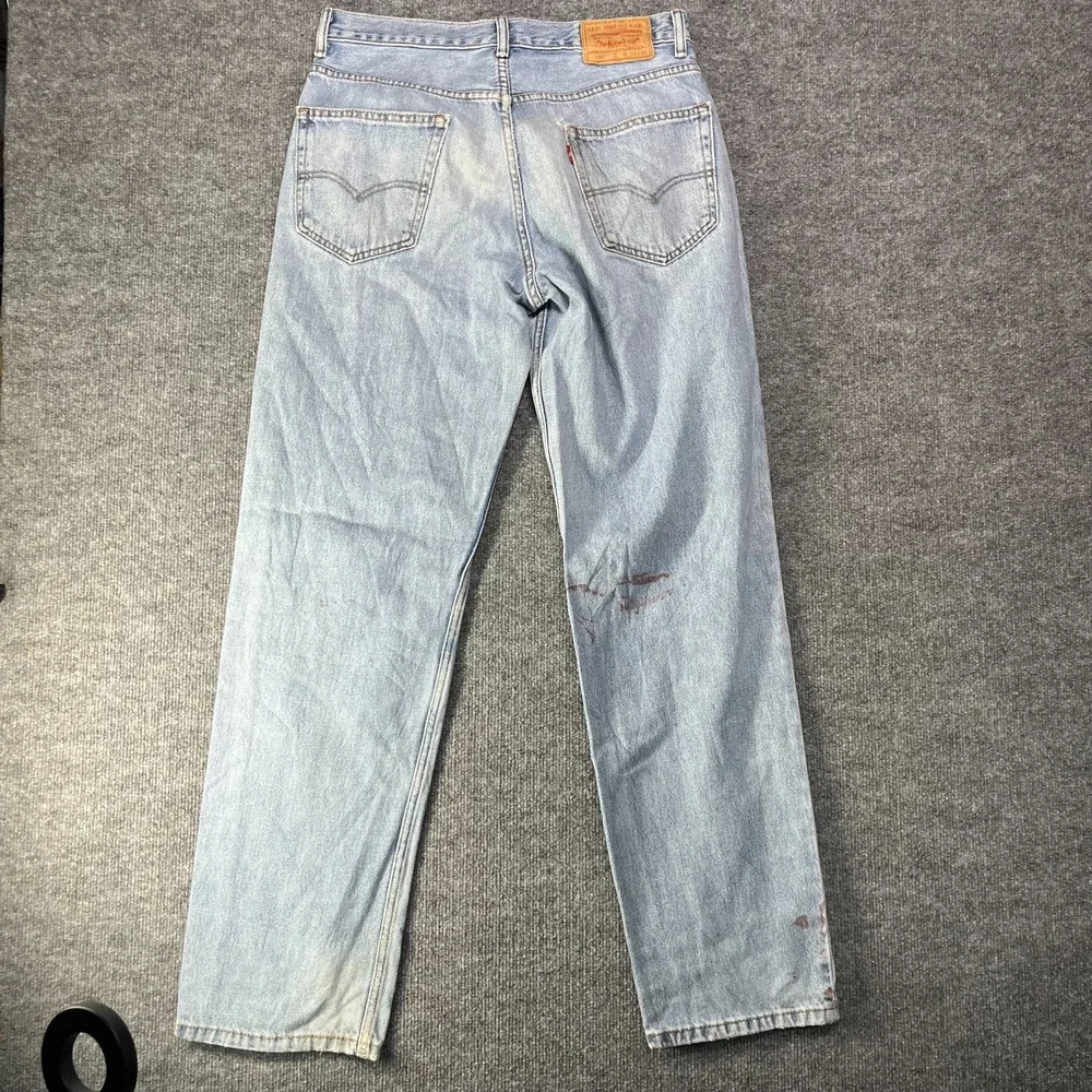Levi's 550 Jeans Men's Blue Denim Cotton Relaxed Fit Pockets Zip Fly Y2K - 32X33